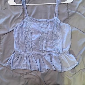 Baby blue Crop top.